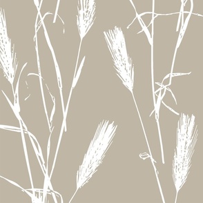 Wild Grasses Stripe - Light Mushroom