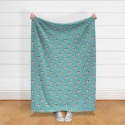 Puffins Surfing Turquoise Nautical Seaside Summer Beach