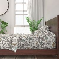 Gracelyn - Hand Drawn Botanical Floral Ivory Multi Neutral Large Scale