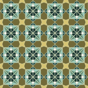 Moroccan Tile Design Green 16