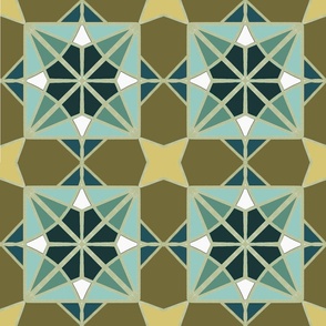 Moroccan Tile Design Green 4