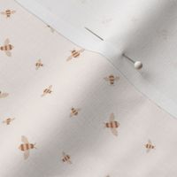 Ditsy Bees Scatter in Soft Neutrals
