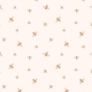 Ditsy Bees Scatter in Soft Neutrals