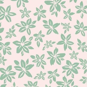 Plumeria in mint and soft pink