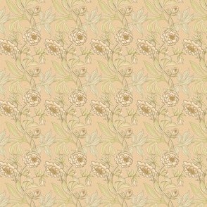 (S) Hellebore Garden - simplified texture / Neutral Botanical texture / small scale
