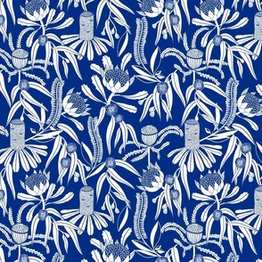Banksia Floral Blue