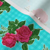 Mexican Gingham Rose Medium