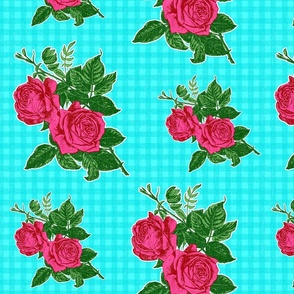 Mexican Gingham Rose Large