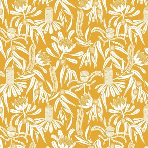 Banksia Floral Mustard 