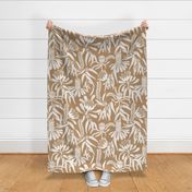 Banksia Floral Soft Brown Extra Large