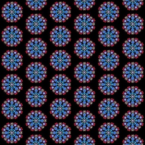 Red+blue dot mandalas 3” repeat