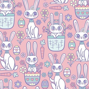 Basket Bunnies in Cotton Candy