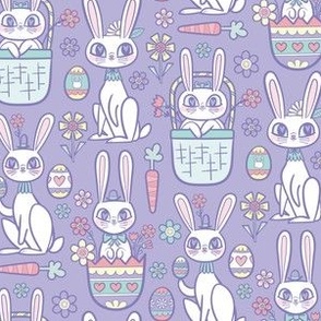 Basket Bunnies in Lilac Small