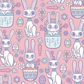 Basket Bunnies in Cotton Candy Small