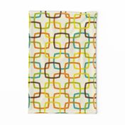 1960s Retro Atomic Interlocking Mod Abstract Shapes Mid-Century Modern Design Pattern