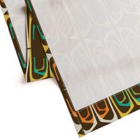 Atomic Retro Tiki Surf Modern Boomerang Shapes Mid-Century Modern Pattern