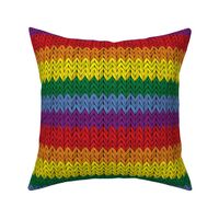 Pride knitted rainbow horizontal