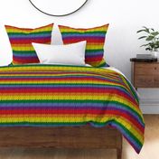 Pride knitted rainbow horizontal