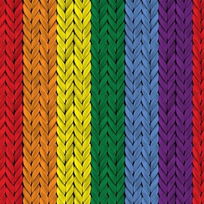 Pride knitted rainbow vertical