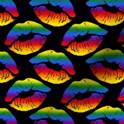 Pride rainbow lips