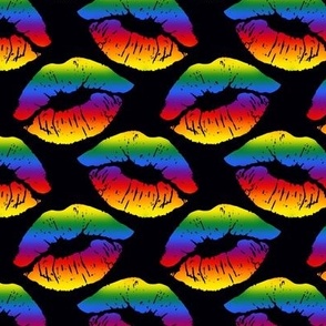 Pride rainbow lips