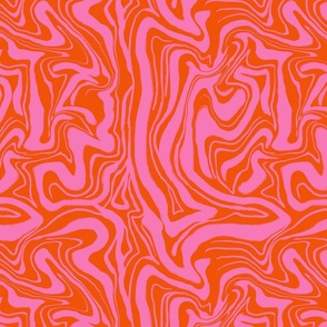 Retro Swirl Abstract Pink Swirl