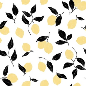 lemon branches – black white yellow