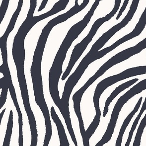 zebra stripe \\ ink blue black