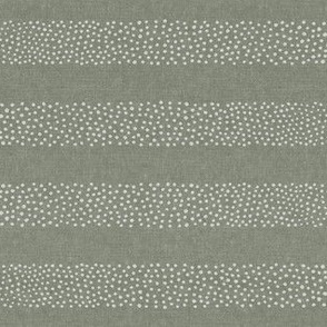 (small scale) dotty stripes - stipple dots - home decor - sage -  LAD22