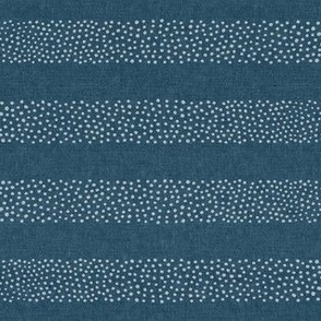 (small scale) dotty stripes - stipple dots - home decor - blue -  LAD22