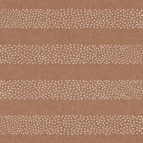 (small scale) dotty stripes - stipple dots - home decor - brown - LAD22
