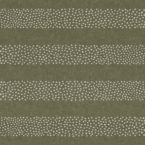 dotty stripes - stipple dots - home decor - olive -  LAD22