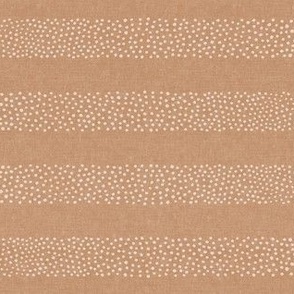 (small scale) dotty stripes - stipple dots - home decor - golden brown - LAD22