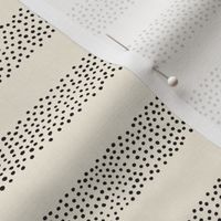 (small scale) dotty stripes - stipple dots - home decor - black/cream-  LAD22