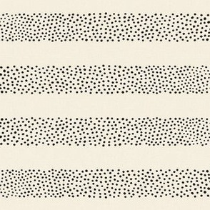 (small scale) dotty stripes - stipple dots - home decor - black/cream-  LAD22