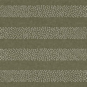 (small scale) dotty stripes - stipple dots - home decor - olive -  LAD22