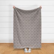 Gracelyn - Hand Drawn Botanical Floral Taupe Multi Small Scale