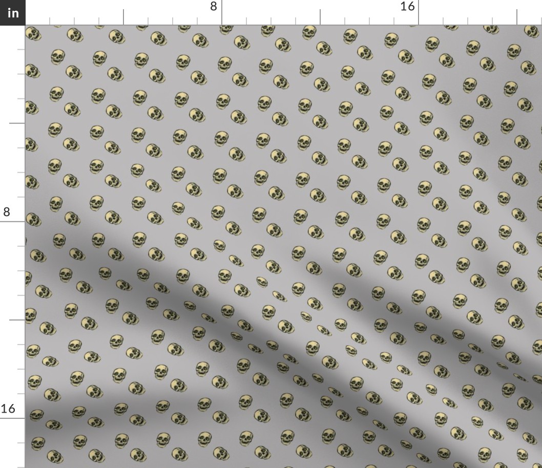 skull grey pattern