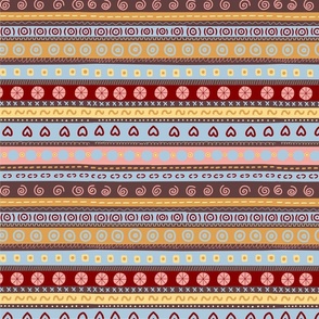 Striped folk style pattern