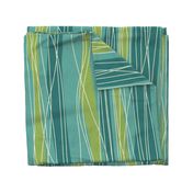 Atomic Retro Tiki Surf Modern Waves Shapes Lines Mid-Century Modern Abstract Design Pattern