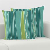 Atomic Retro Tiki Surf Modern Waves Shapes Lines Mid-Century Modern Abstract Design Pattern