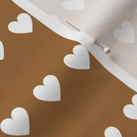 White hearts (brown)