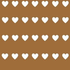 White hearts (brown)