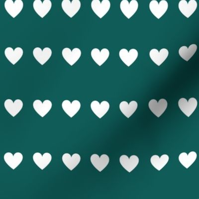 White hearts (green)