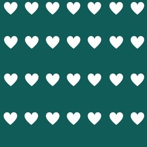 White hearts (green)