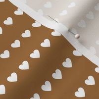 White hearts (brown/small)