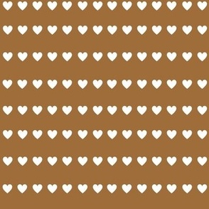 White hearts (brown/small)