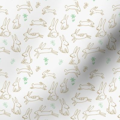 Playing Bunnies in Neutrals with Green
