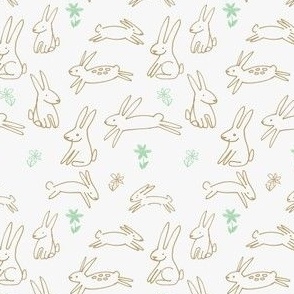 Playing Bunnies in Neutrals with Green