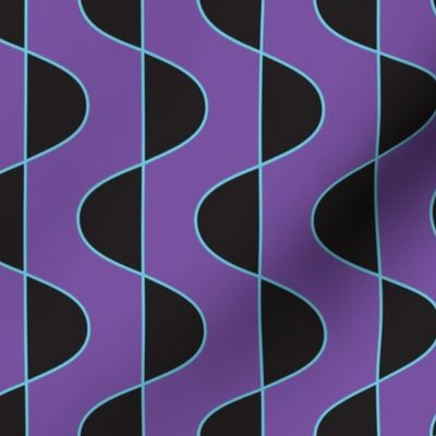 Sound Waves stripes:  black, neon blue, purple